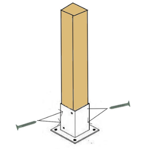 Montera stolpe i stolpfot