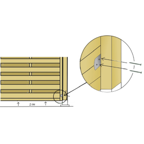 Fäst staketpanel ovan mark