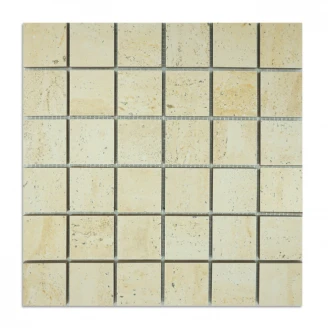 Mosaik Klinker Travetine Beige Blank 30x30 (5x5) cm