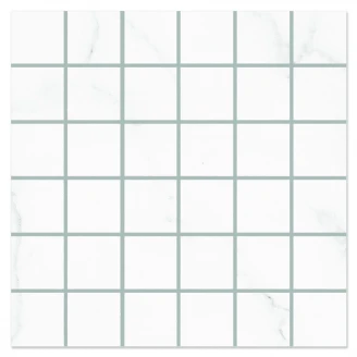 Marmor Mosaik Klinker Pegaus Vit Blank 30x30 (5x5) cm-2