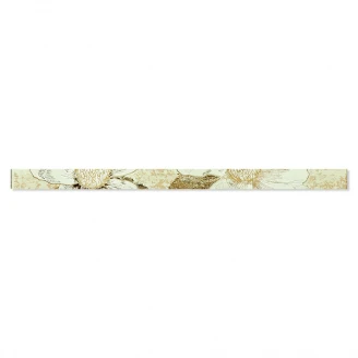 Blommigt Kakel Almere Flerfärgad Beige Blank 4.5x75 cm