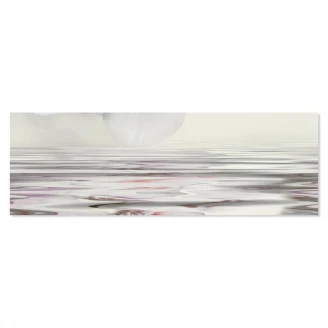 Blommigt Kakel Wave Violet Blank 25x75 cm