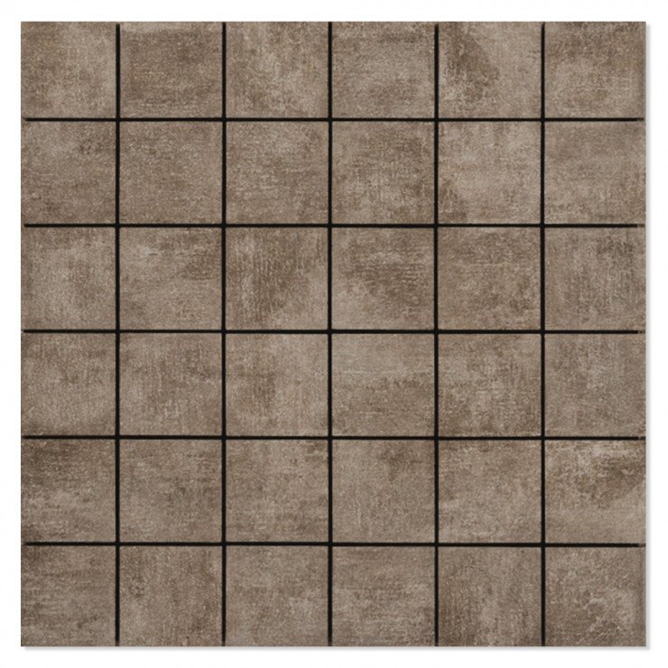 Mosaik Klinker Convers Brun Matt 30x30 (5x5) cm-0