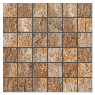 Mosaik Klinker Slate Brons Matt 30x30 (5x5) cm
