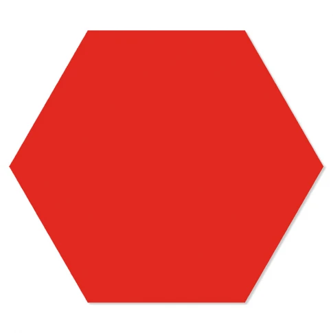 Hexagon Klinker Minimalist Röd 25x22 cm