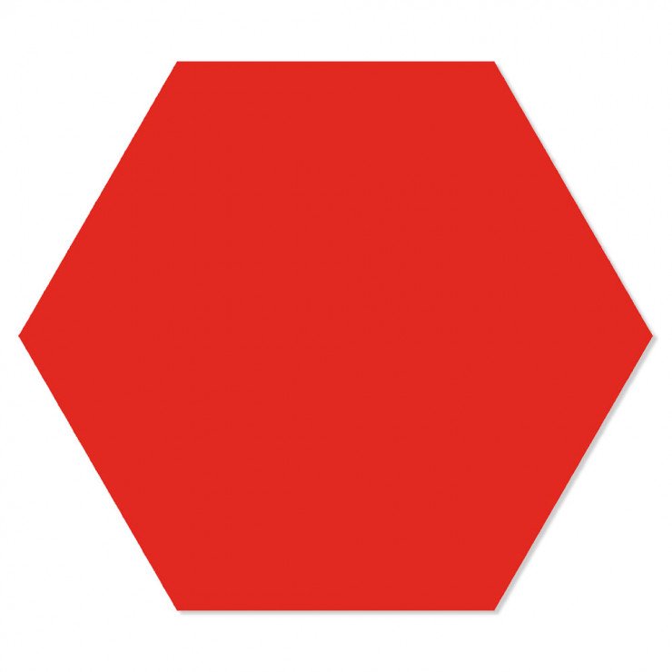 Hexagon Klinker Minimalist Röd 25x22 cm-0