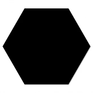 Hexagon Klinker Minimalist Svart 25x22 cm