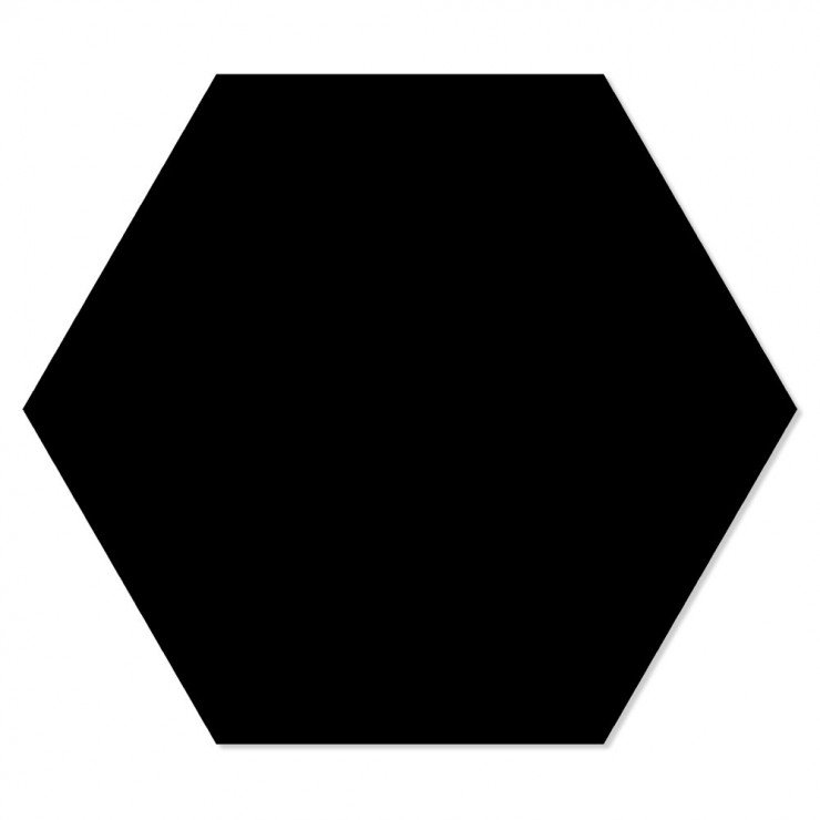 Hexagon Klinker Minimalist Svart 25x22 cm-1