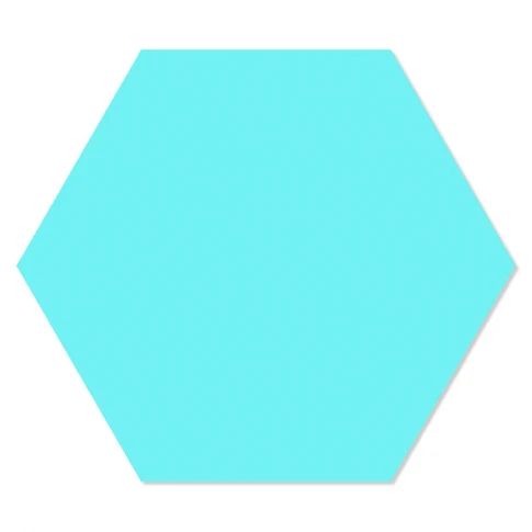 Hexagon Klinker Minimalist Turkos 25x22 cm