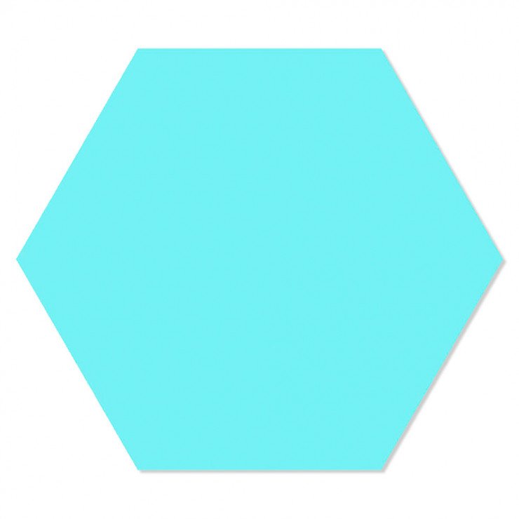 Hexagon Klinker Minimalist Turkos 25x22 cm-0