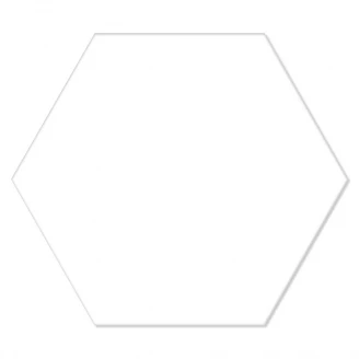 Hexagon Klinker Minimalist Vit 25x22 cm