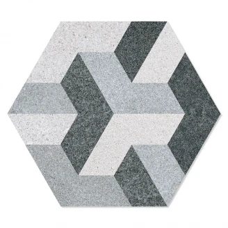 Hexagon Klinker Dolomite Grå 25x22 cm