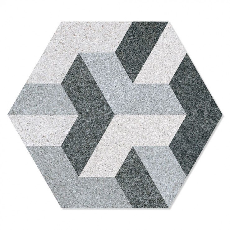 Hexagon Klinker Dolomite Grå 25x22 cm-1