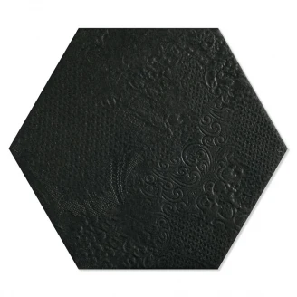 Hexagon Klinker Malena Svart 25x22 cm-2