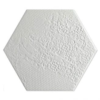 Hexagon Klinker Malena Vit 25x22 cm
