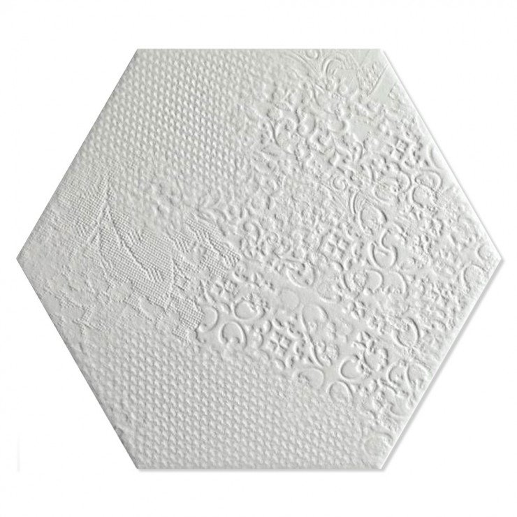 Hexagon Klinker Malena Vit 25x22 cm-1