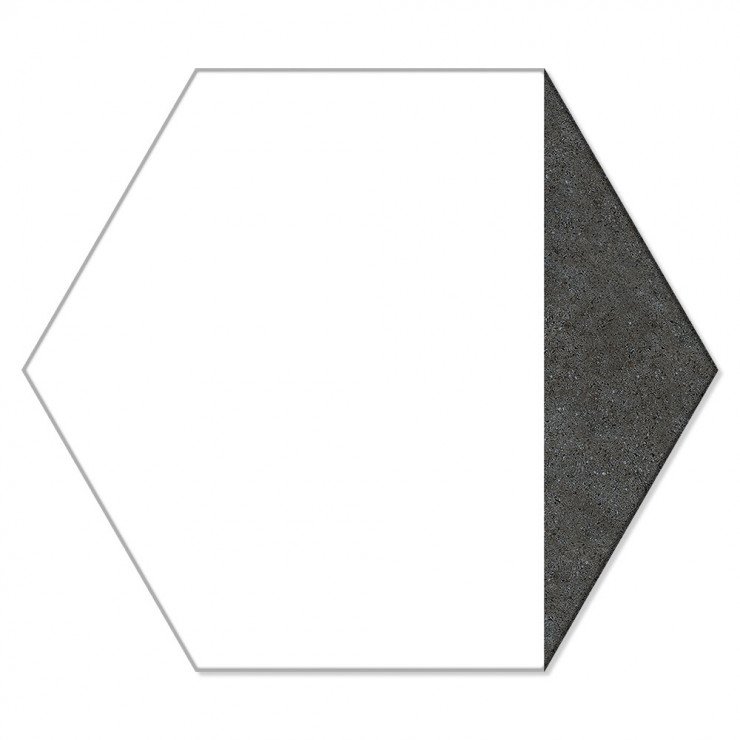 Hexagon Klinker Peak Vit 25x22 cm-0