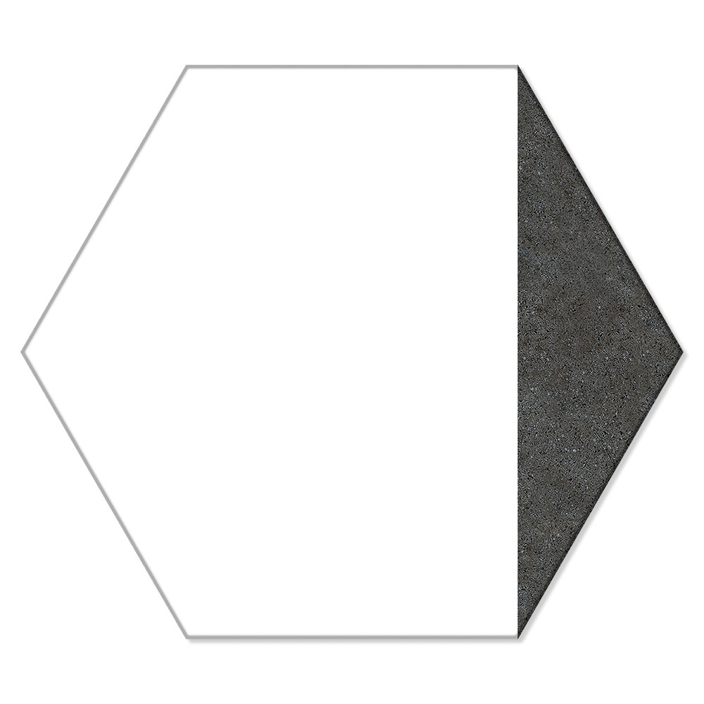 Hexagon Klinker Peak Vit 25x22 cm