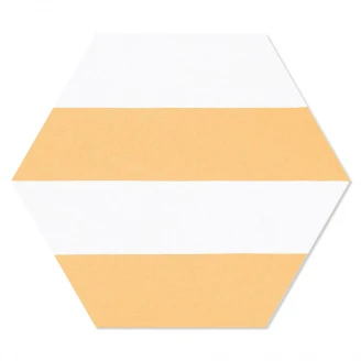 Hexagon Klinker Porto Hex 25 Gul Linje1 25x22 cm