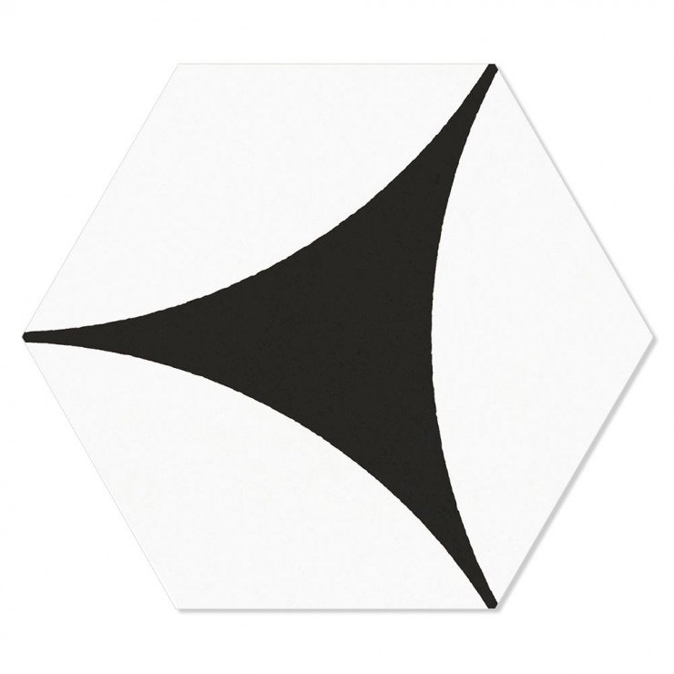 Hexagon Klinker Porto Hex 25 Svart Mönstrad 25x22 cm-0