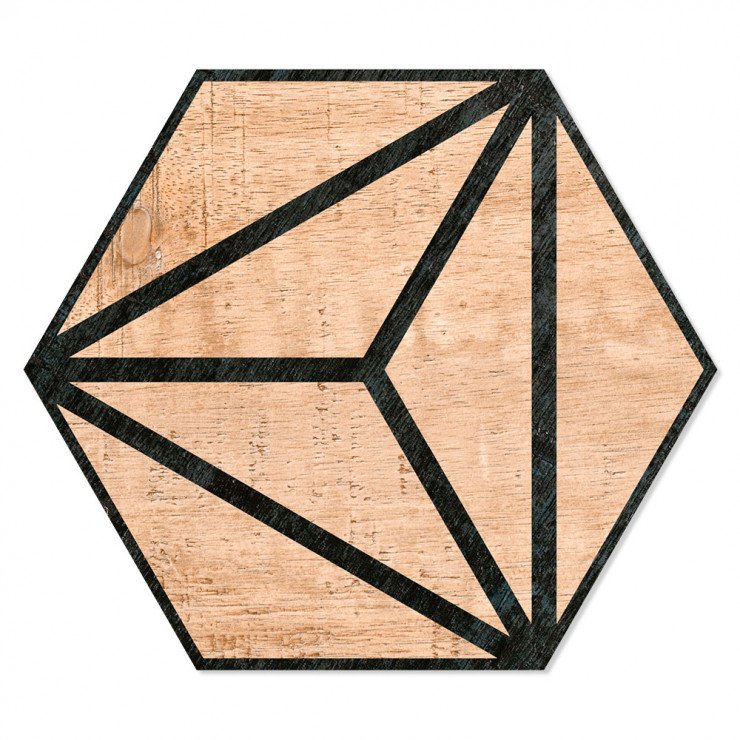 Hexagon Klinker Tribeca Brun 25x22 cm-1