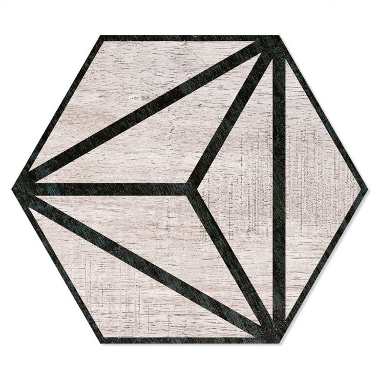 Hexagon Klinker Tribeca Ljusgrå 25x22 cm-0