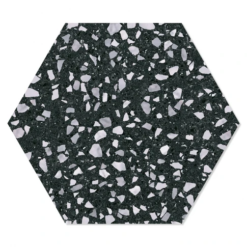 Hexagon Klinker Venice Svart 25x22 cm