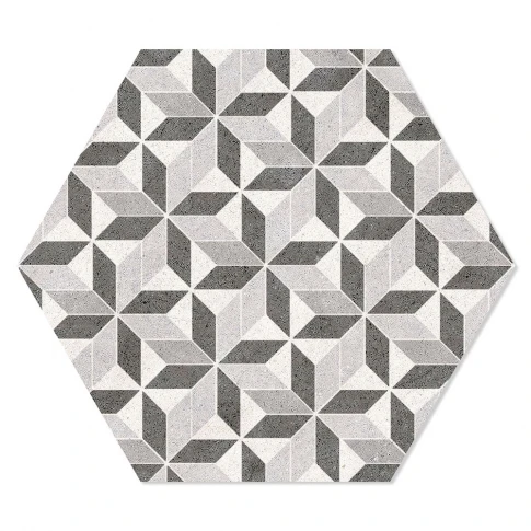 Hexagon Klinker Vintage Mix Flerfärgad 25x22 cm