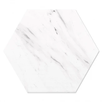 Marmor Hexagon Klinker Alcamo Carrara Hex 25  Vit 25x22 cm