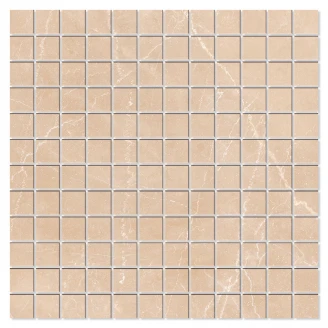 Marmor Mosaik Klinker Bottocino Beige Matt 30x30 (2.5x2.5) cm