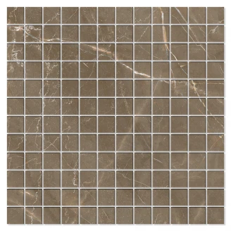 Marmor Mosaik Klinker Bottocino Brun Matt 30x30 (2.5x2.5) cm