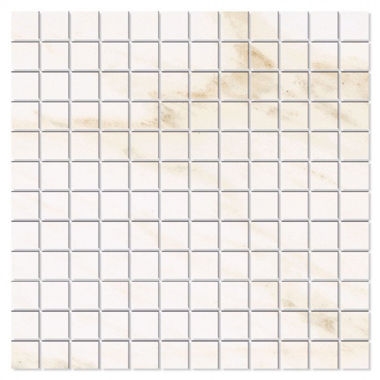 Marmor Mosaik Klinker Dainese Beige Polerad 30x30 (2.5x2.5) cm-0