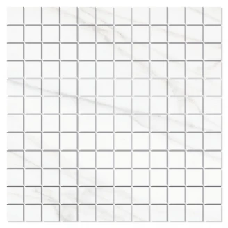 Marmor Mosaik Klinker Dainese Vit Polerad 30x30 (2.5x2.5) cm