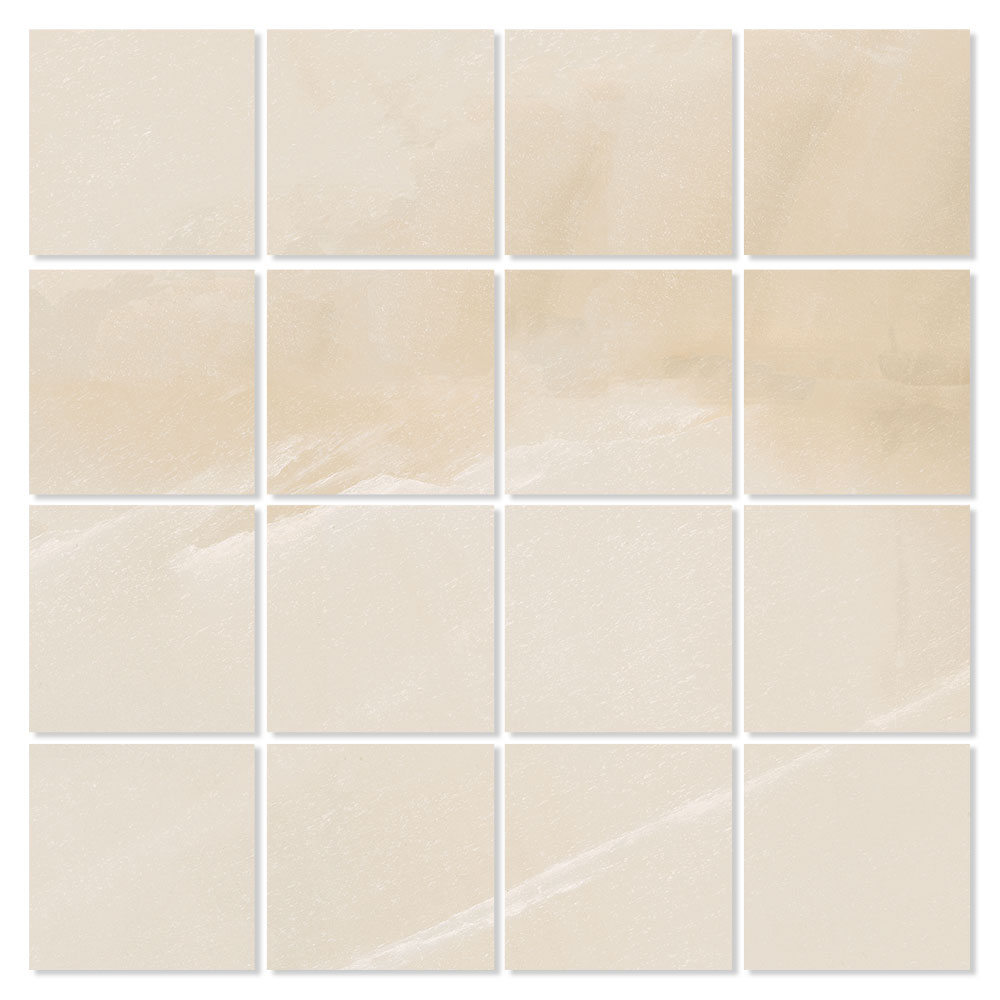 Marmor Mosaik Klinker Varece Beige Polerad 30x30 (7x7) cm