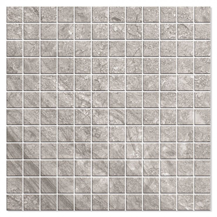 Mosaik Klinker Litium Grå Matt 30x30 (2.5x2.5) cm-0