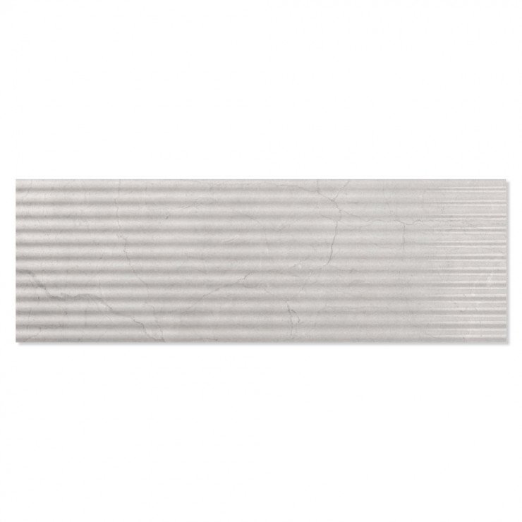 Dekor Kakel Berluzzi Ljusgrå Blank-Relief 30x90 cm-0