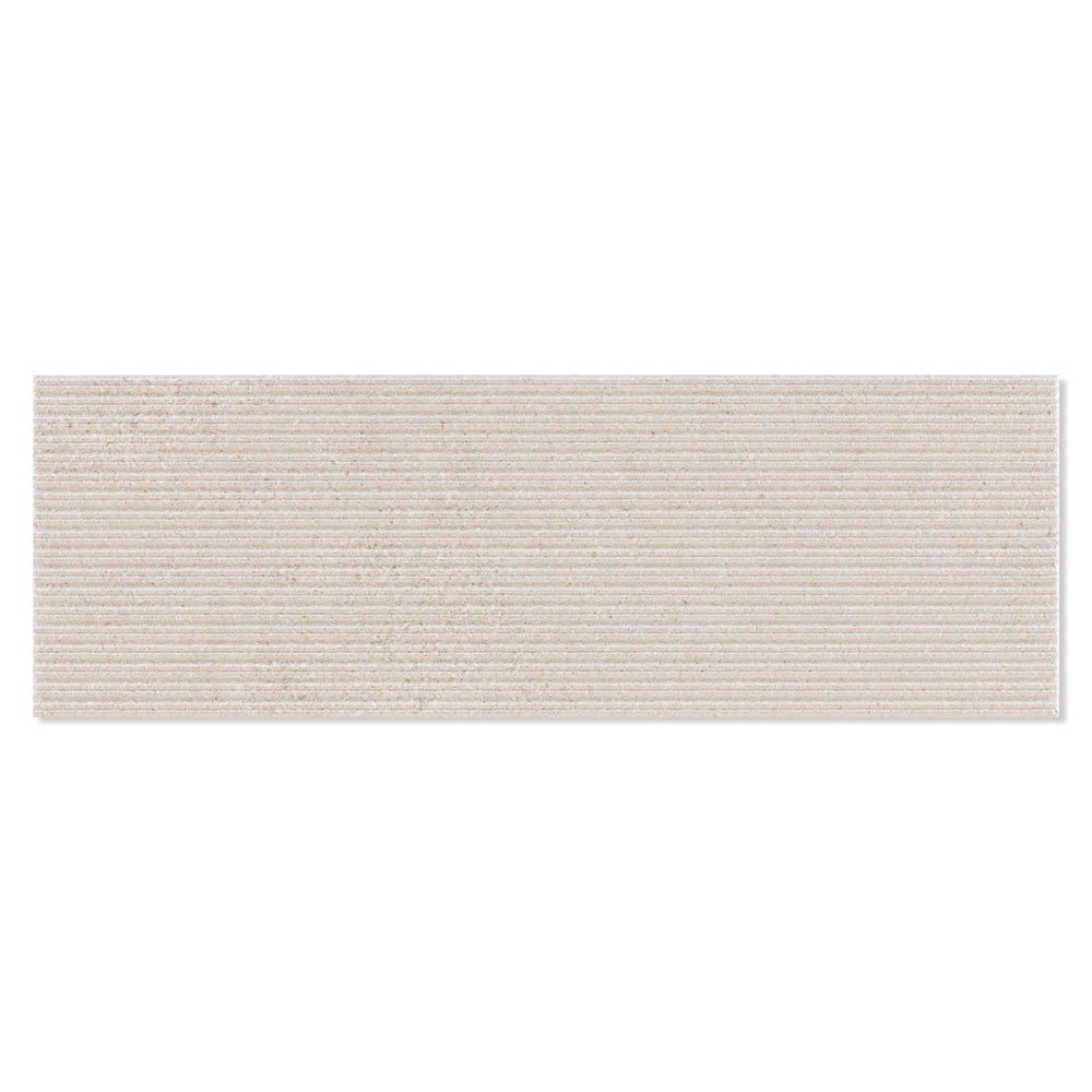 Dekor Kakel Kalksten Beige Matt-Relief Rund 25x75 cm