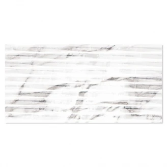 Marmor Kakel Aguilas Vit-Grå Blank-Relief Rak 30x60 cm
