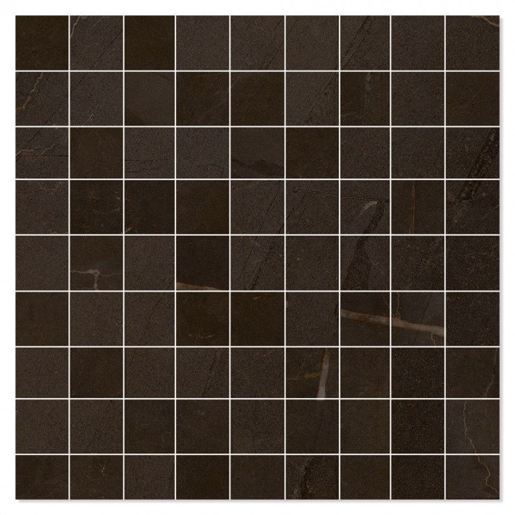 Marmor Mosaik Klinker Emerita Brun Matt Rak 30x30 (3.3x3.3) cm-1