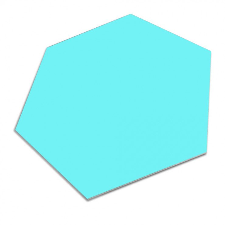 Hexagon Klinker Minimalist Turkos 25x22 cm-1