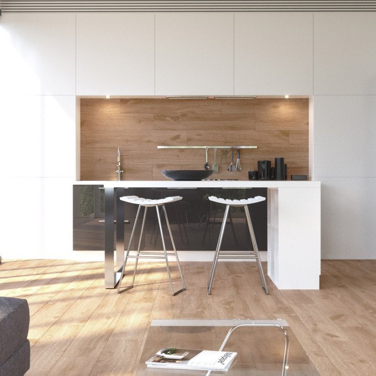 Träklinker Balok Brun Matt Rak 20x120 cm-1