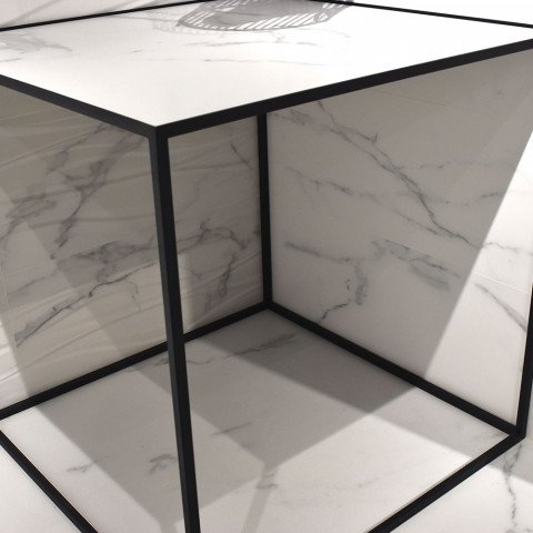 Marmor Klinker Michelangelo Carrara Vit Matt 100x100 cm