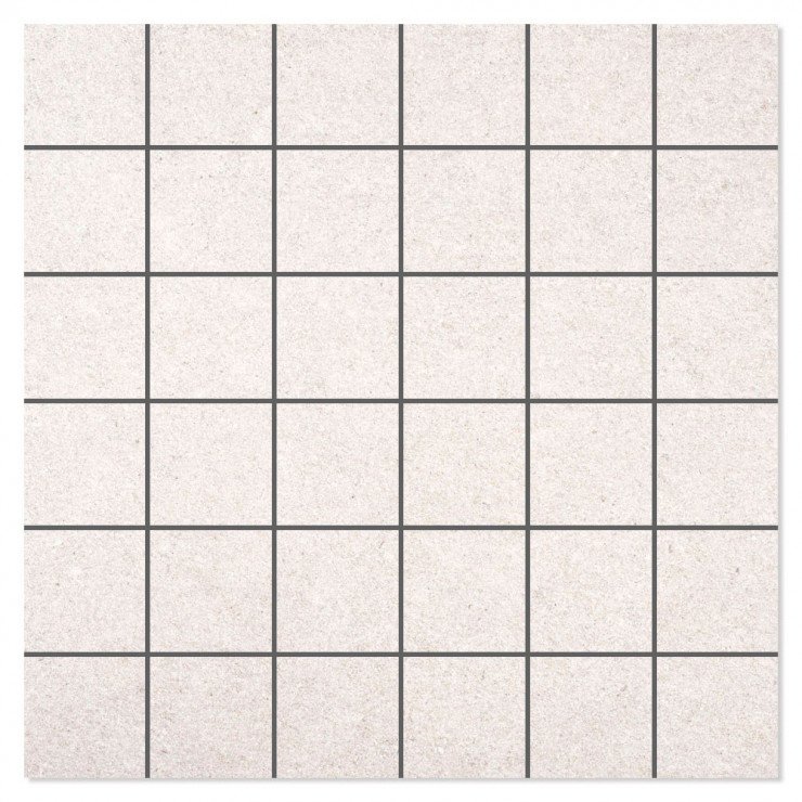 Mosaik Klinker Erawan Vit Matt 30x30 (5x5) cm-0
