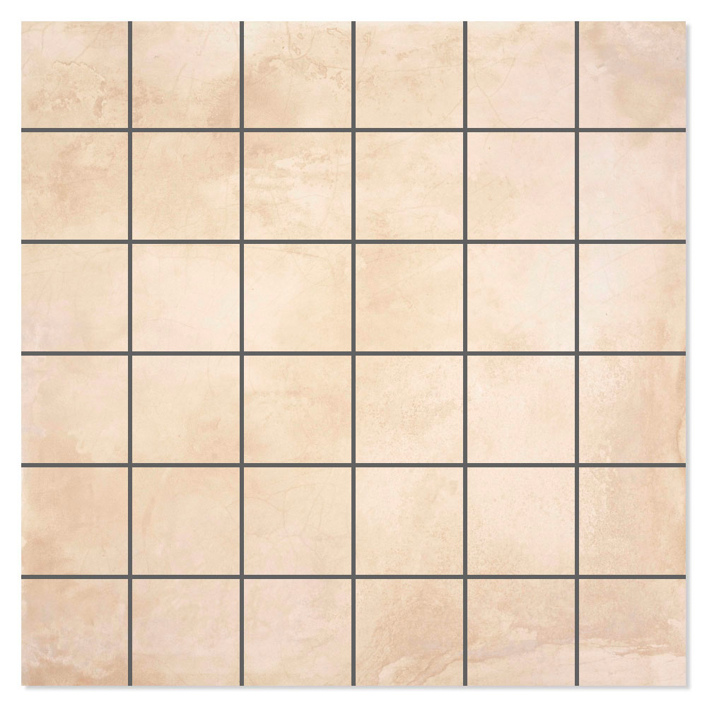 Mosaik Klinker Steelwave Beige Matt 30x30 (5x5) cm