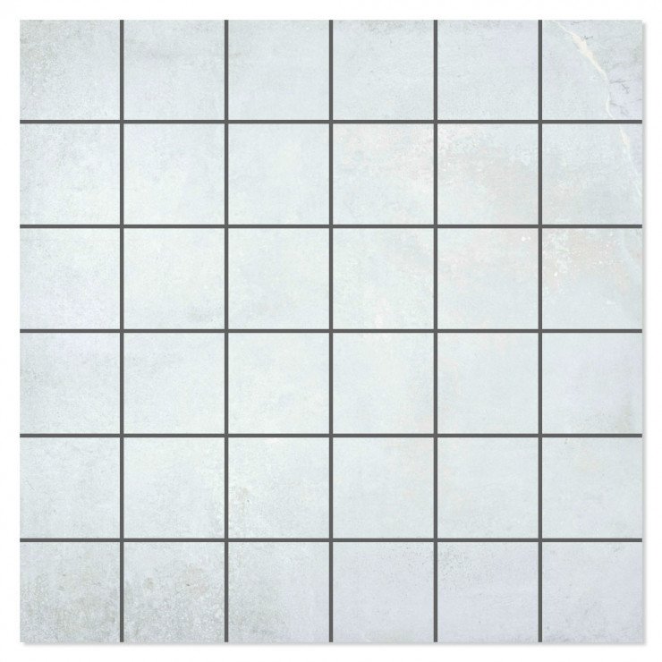 Mosaik Klinker Jasper Vit Matt 30x30 (5x5) cm-0