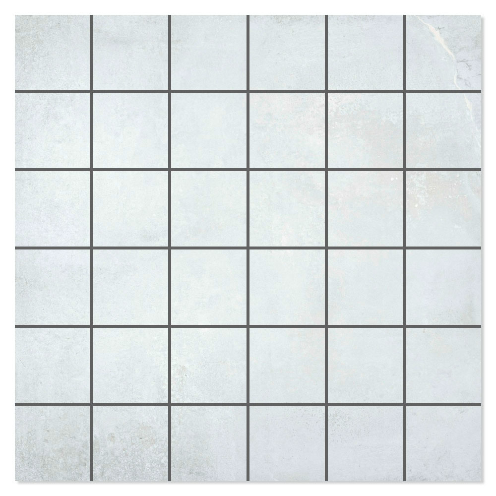 Mosaik Klinker Steelwave Vit Matt 30x30 (5x5) cm