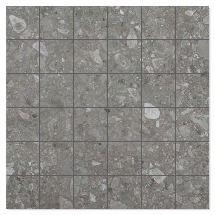 Mosaik Klinker Rockart Grå Matt 30x30 (5x5) cm-0