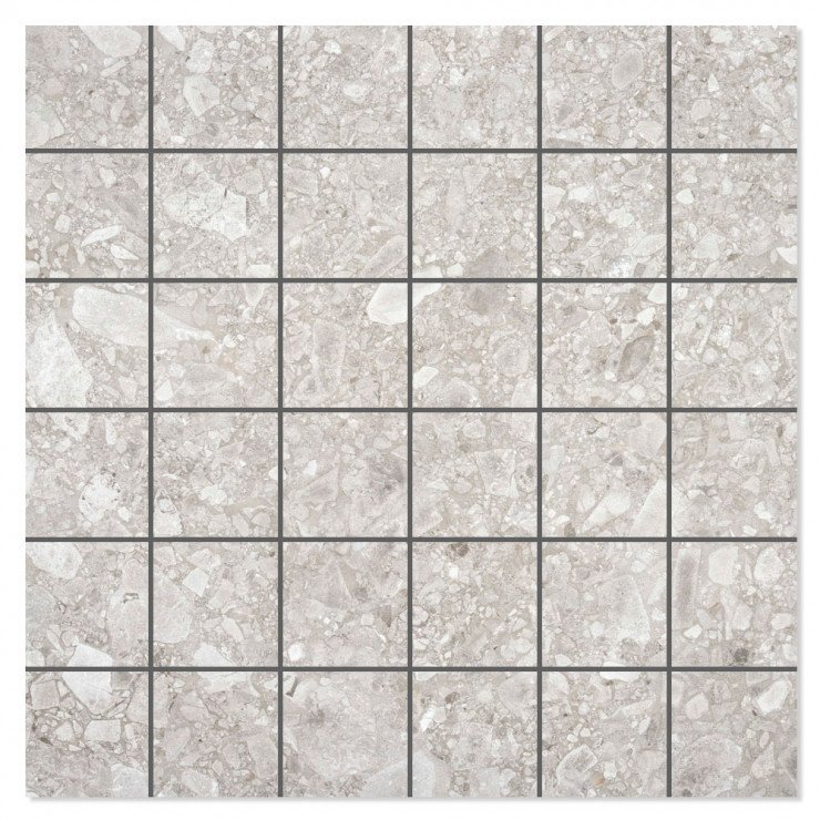 Mosaik Klinker Rockart Ljusgrå Matt 30x30 (5x5) cm-0