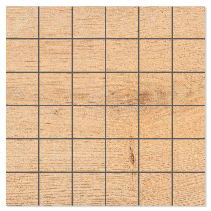 Mosaik Träklinker Rigel Beige Matt 30x30 (5x5) cm-0