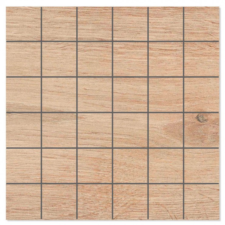 Mosaik Träklinker Rigel Brun Matt 30x30 (5x5) cm-0